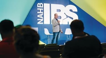 Presenter on stage